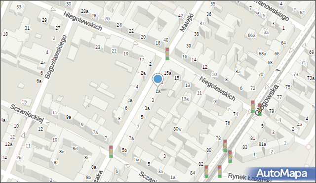 Poznań, Kasprzaka Marcina, 1a, mapa Poznania