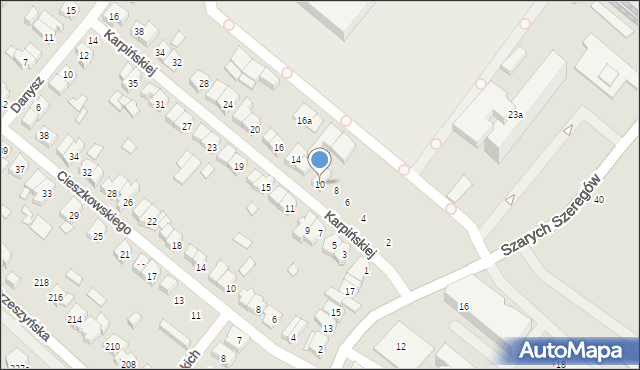 Poznań, Karpińskiej Aleksandry, 10, mapa Poznania
