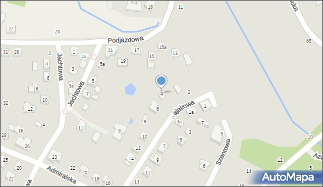 Poznań, Kajakowa, 4, mapa Poznania