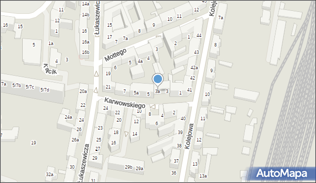 Poznań, Karwowskiego Stanisława, 3a, mapa Poznania