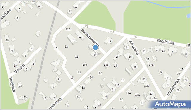 Poznań, Kamieńska, 17, mapa Poznania