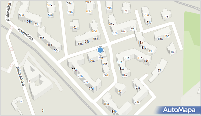 Poznań, Katowicka, 79b, mapa Poznania