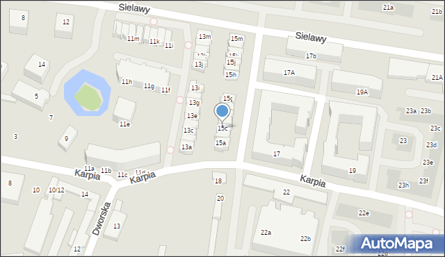 Poznań, Karpia, 15c, mapa Poznania