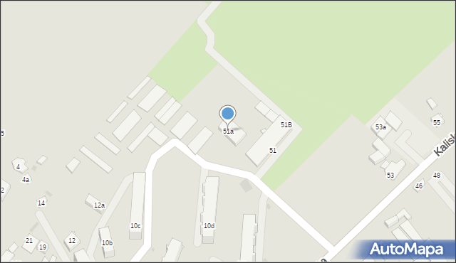 Praszka, Kaliska, 51a, mapa Praszka