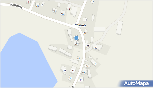 Prokowo, Kartuska, 39, mapa Prokowo