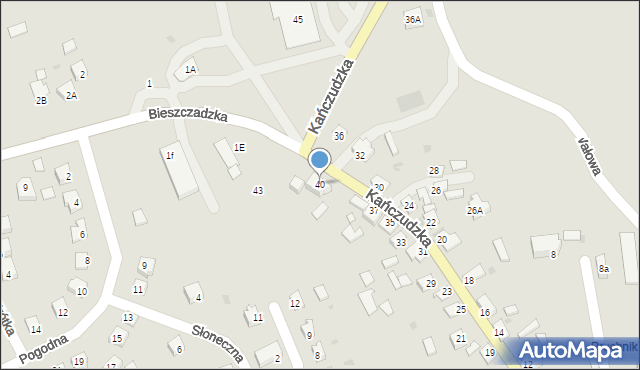 Pruchnik, Kańczudzka, 40, mapa Pruchnik