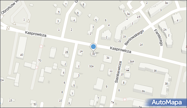 Pruszcz Gdański, Kasprowicza Jana, 32, mapa Pruszcz Gdański