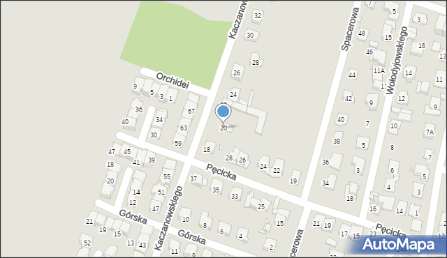 Pruszków, Kaczanowskiego Feliksa, 20, mapa Pruszków