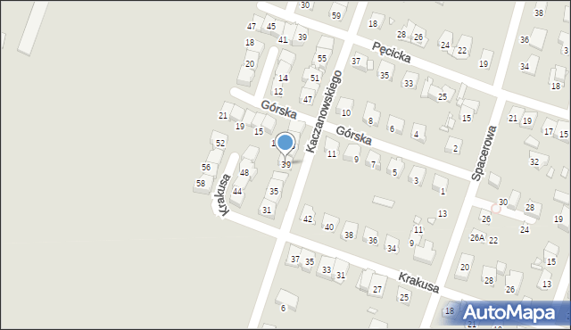 Pruszków, Kaczanowskiego Feliksa, 39, mapa Pruszków