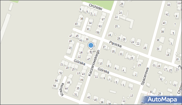 Pruszków, Kaczanowskiego Feliksa, 51, mapa Pruszków