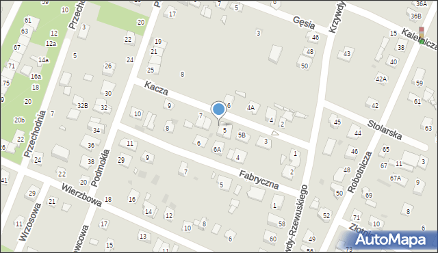 Pruszków, Kacza, 5A, mapa Pruszków