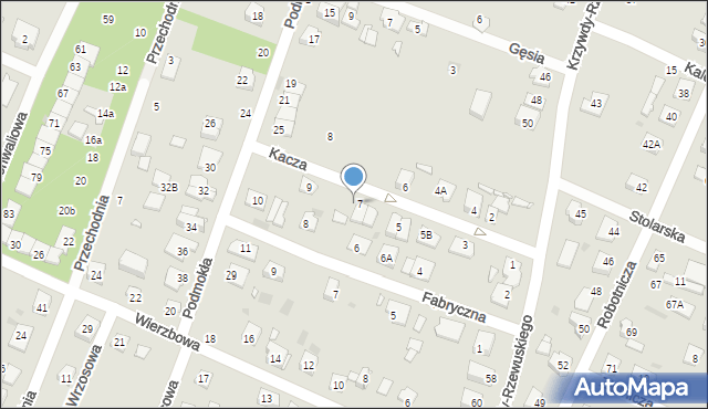Pruszków, Kacza, 7A, mapa Pruszków