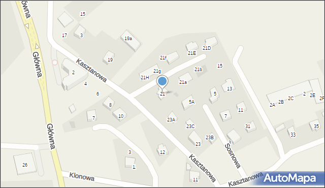 Przejazdowo, Kasztanowa, 21, mapa Przejazdowo