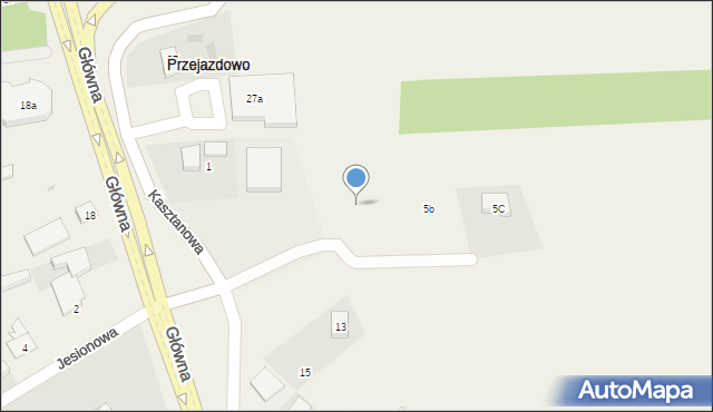 Przejazdowo, Kasztanowa, 5a, mapa Przejazdowo