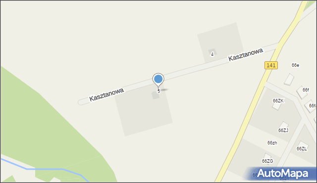 Przemocze, Kasztanowa, 5, mapa Przemocze