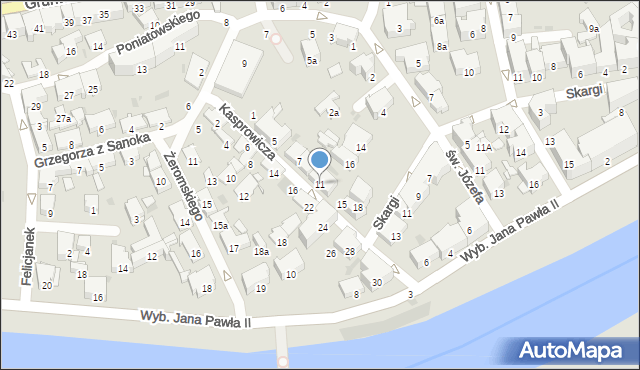 Przemyśl, Kasprowicza Jana, 11, mapa Przemyśla