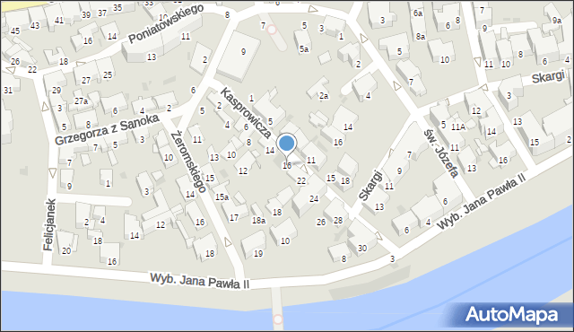 Przemyśl, Kasprowicza Jana, 16, mapa Przemyśla