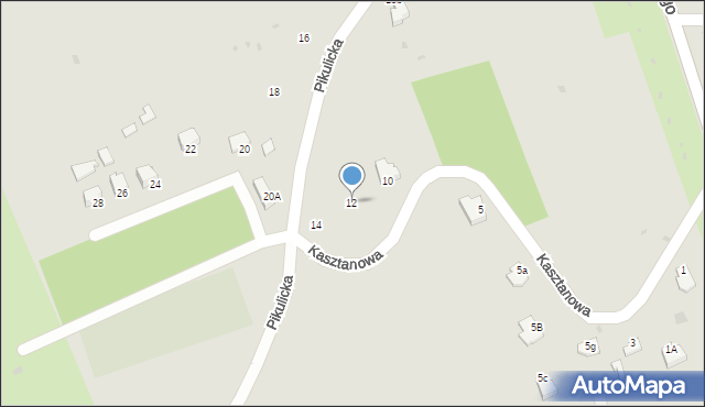 Przemyśl, Kasztanowa, 12, mapa Przemyśla