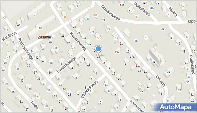 Przemyśl, Kazanowska, 18, mapa Przemyśla