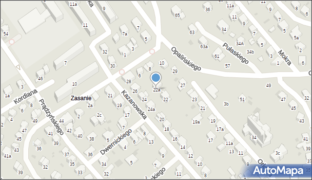 Przemyśl, Kazanowska, 22a, mapa Przemyśla