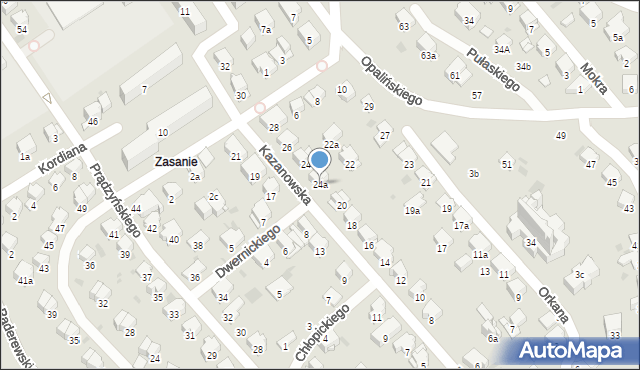 Przemyśl, Kazanowska, 24a, mapa Przemyśla