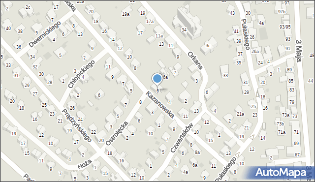 Przemyśl, Kazanowska, 6, mapa Przemyśla