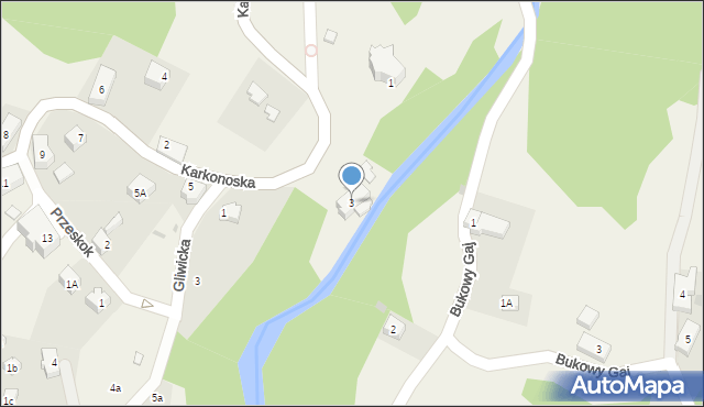 Przesieka, Karkonoska, 3, mapa Przesieka