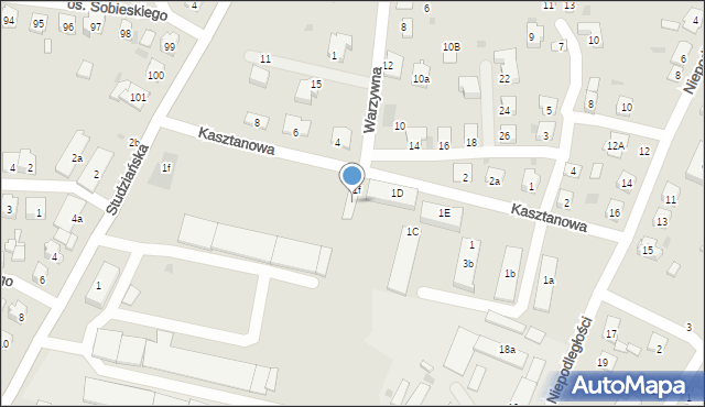 Przeworsk, Kasztanowa, 3c, mapa Przeworsk