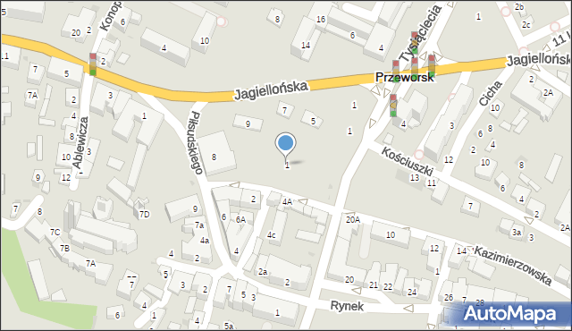 Przeworsk, Kazimierzowska, 1, mapa Przeworsk