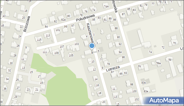 Przeźmierowo, Kasztanowa, 8, mapa Przeźmierowo