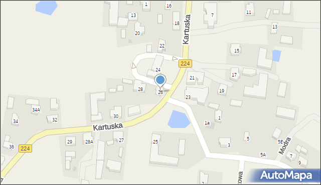 Przodkowo, Kartuska, 26, mapa Przodkowo