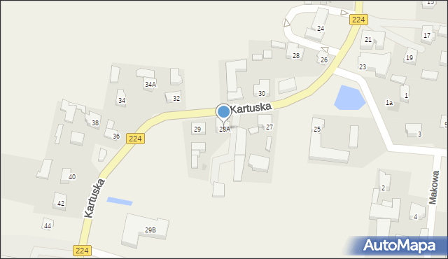 Przodkowo, Kartuska, 28A, mapa Przodkowo