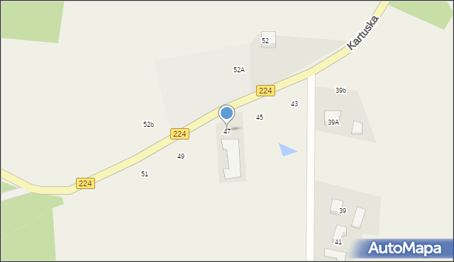 Przodkowo, Kartuska, 47, mapa Przodkowo