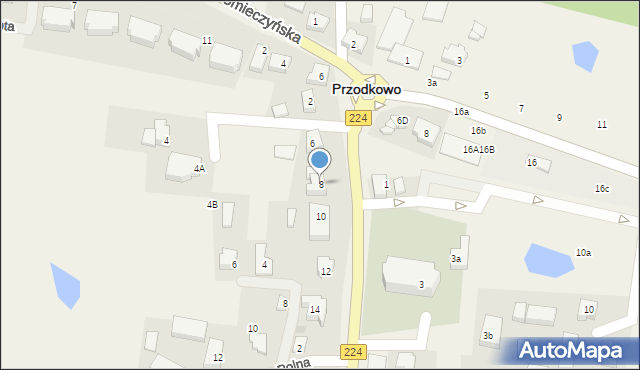 Przodkowo, Kartuska, 8, mapa Przodkowo