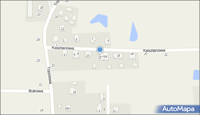 Przodkowo, Kasztanowa, 12, mapa Przodkowo