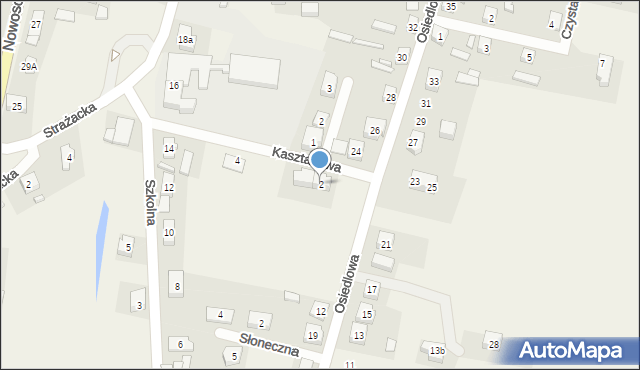 Przyborów, Kasztanowa, 2, mapa Przyborów