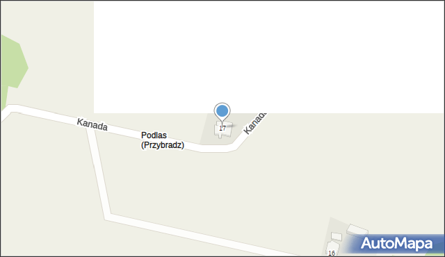 Przybradz, Kanada, 17, mapa Przybradz