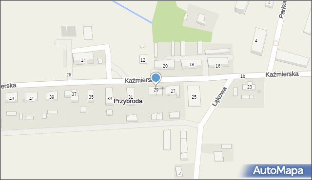 Przybroda, Kaźmierska, 29, mapa Przybroda