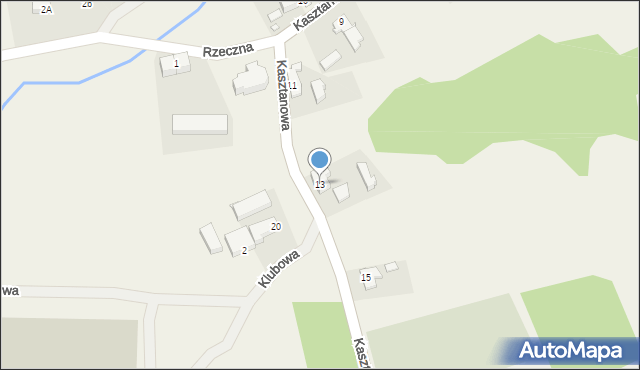 Przybymierz, Kasztanowa, 13, mapa Przybymierz