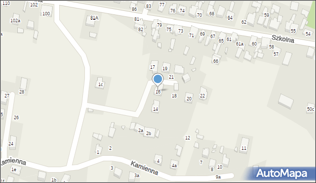 Psary, Kamienna, 16, mapa Psary