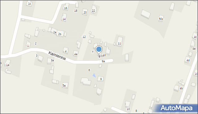 Psary, Kamienna, 8, mapa Psary
