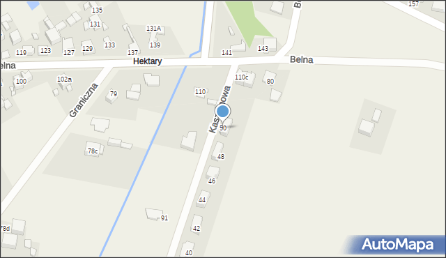 Psary, Kasztanowa, 50, mapa Psary