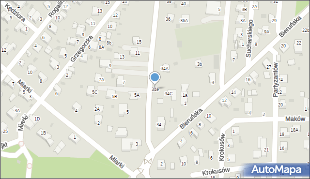 Pszczyna, Katowicka, 34e, mapa Pszczyny