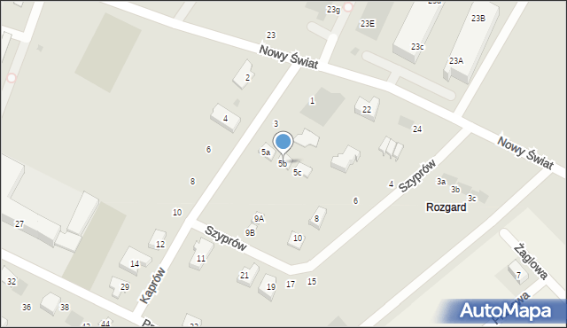 Puck, Kaprów, 5b, mapa Puck