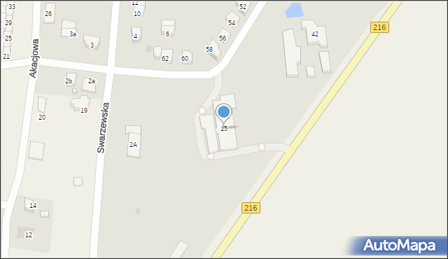 Puck, Kasztanowa, 15, mapa Puck