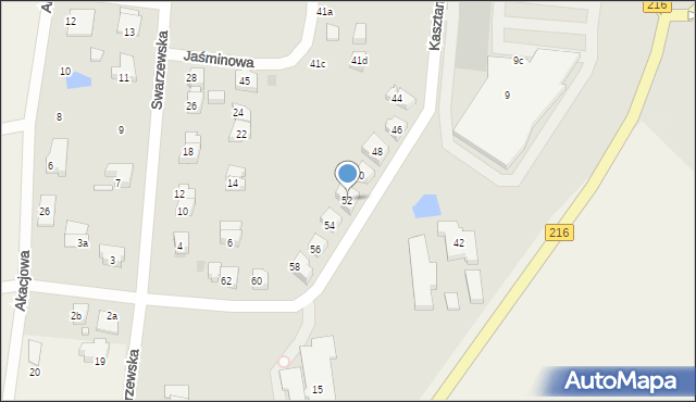 Puck, Kasztanowa, 52, mapa Puck