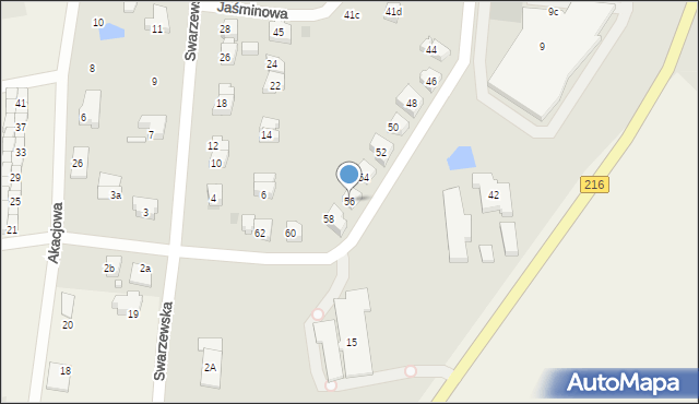 Puck, Kasztanowa, 56, mapa Puck