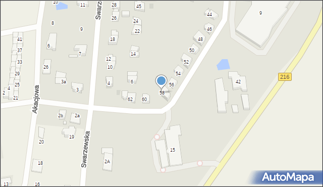 Puck, Kasztanowa, 58, mapa Puck