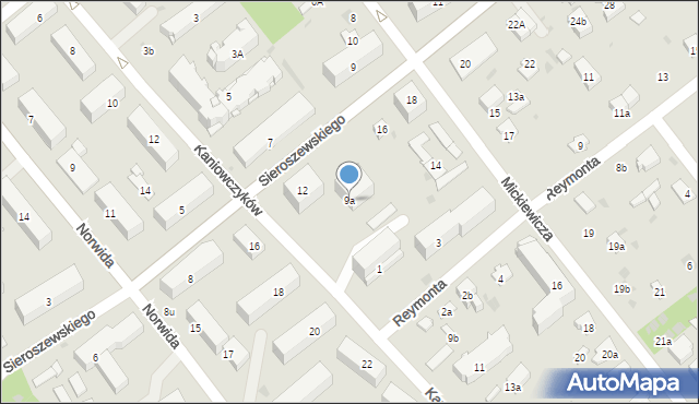 Puławy, Kaniowczyków, 9a, mapa Puław