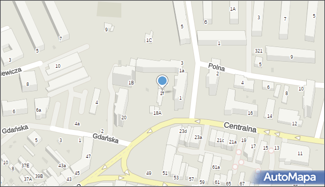Puławy, Karpińskiego Franciszka, 1f, mapa Puław